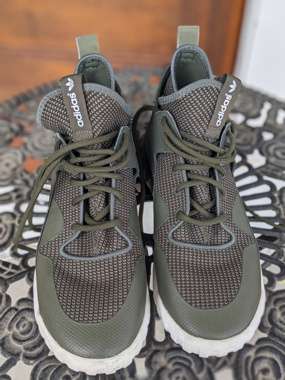 Adidas Tubular Olive Green Knit Sneakers Men’s Size 9.5 Streetwear